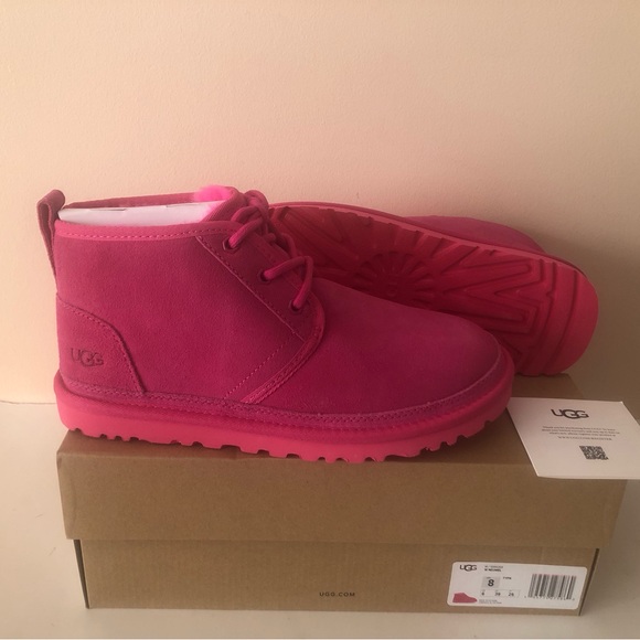 UGG Neumel Chukka Suede Leather Boot. Taffy Pink. New. Size: 8 - Picture 2 of 9